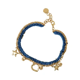 Gold Tone Brass Chain Iam The Star Bracelet