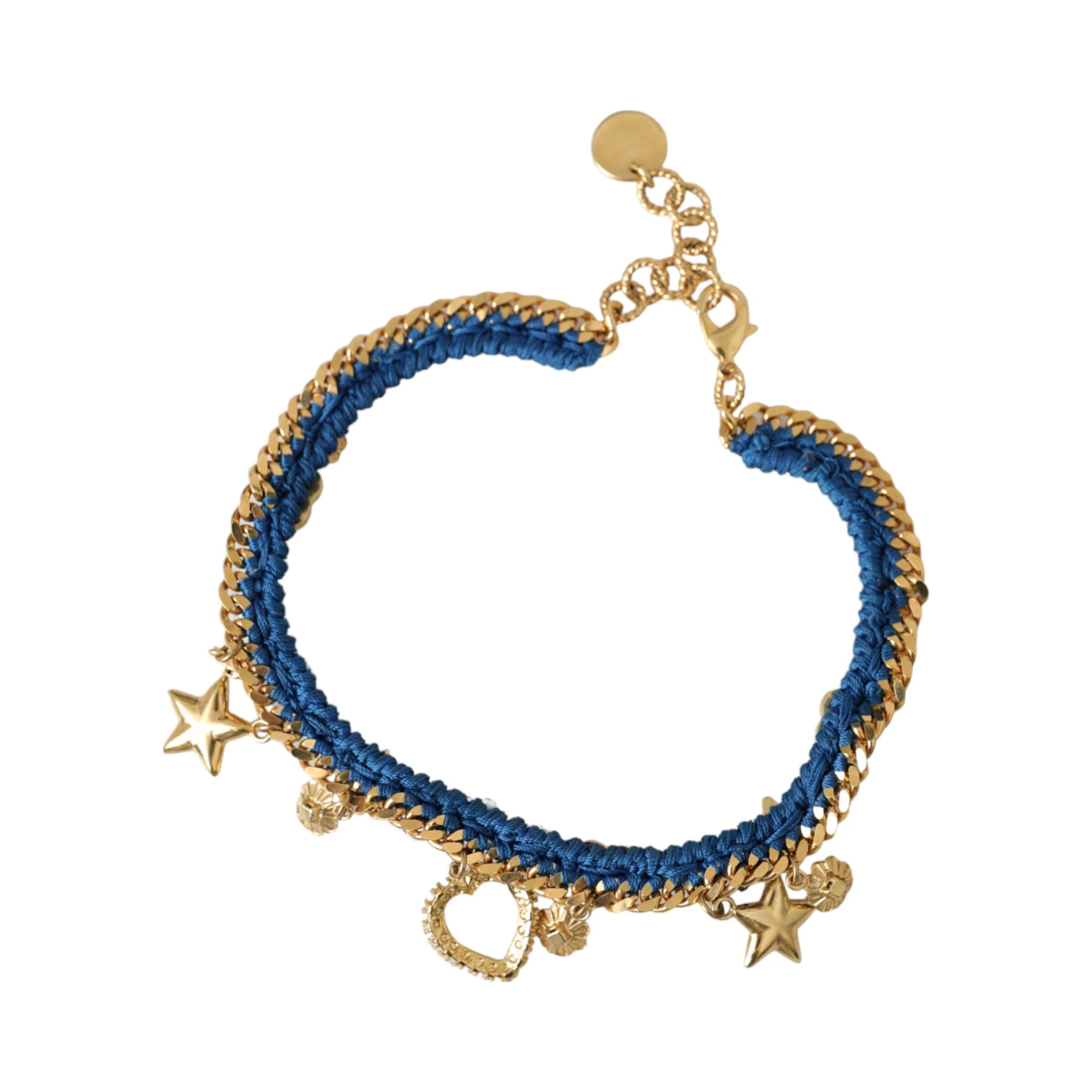 Gold Tone Brass Chain Iam The Star Bracelet