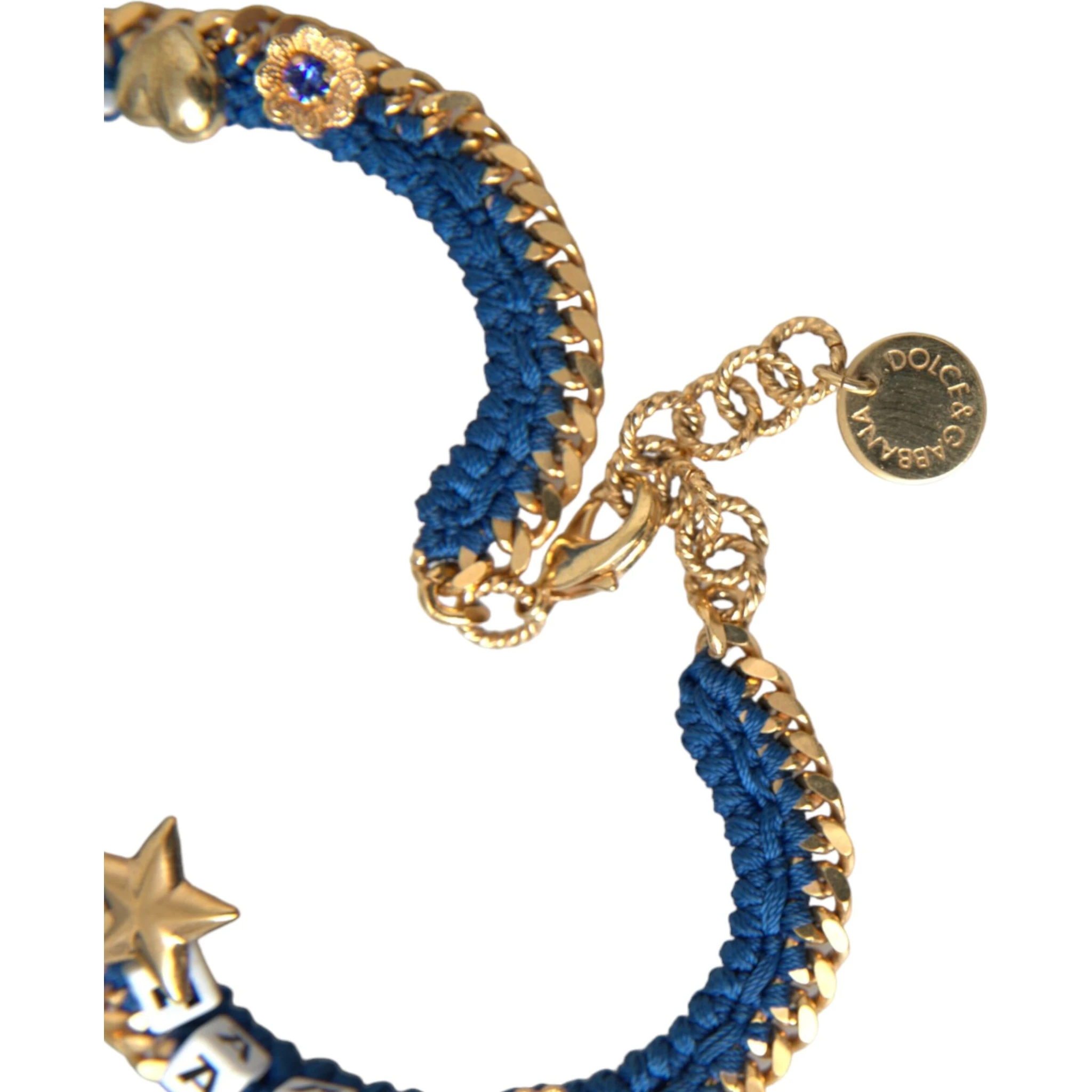 Gold Tone Brass Chain Iam The Star Bracelet
