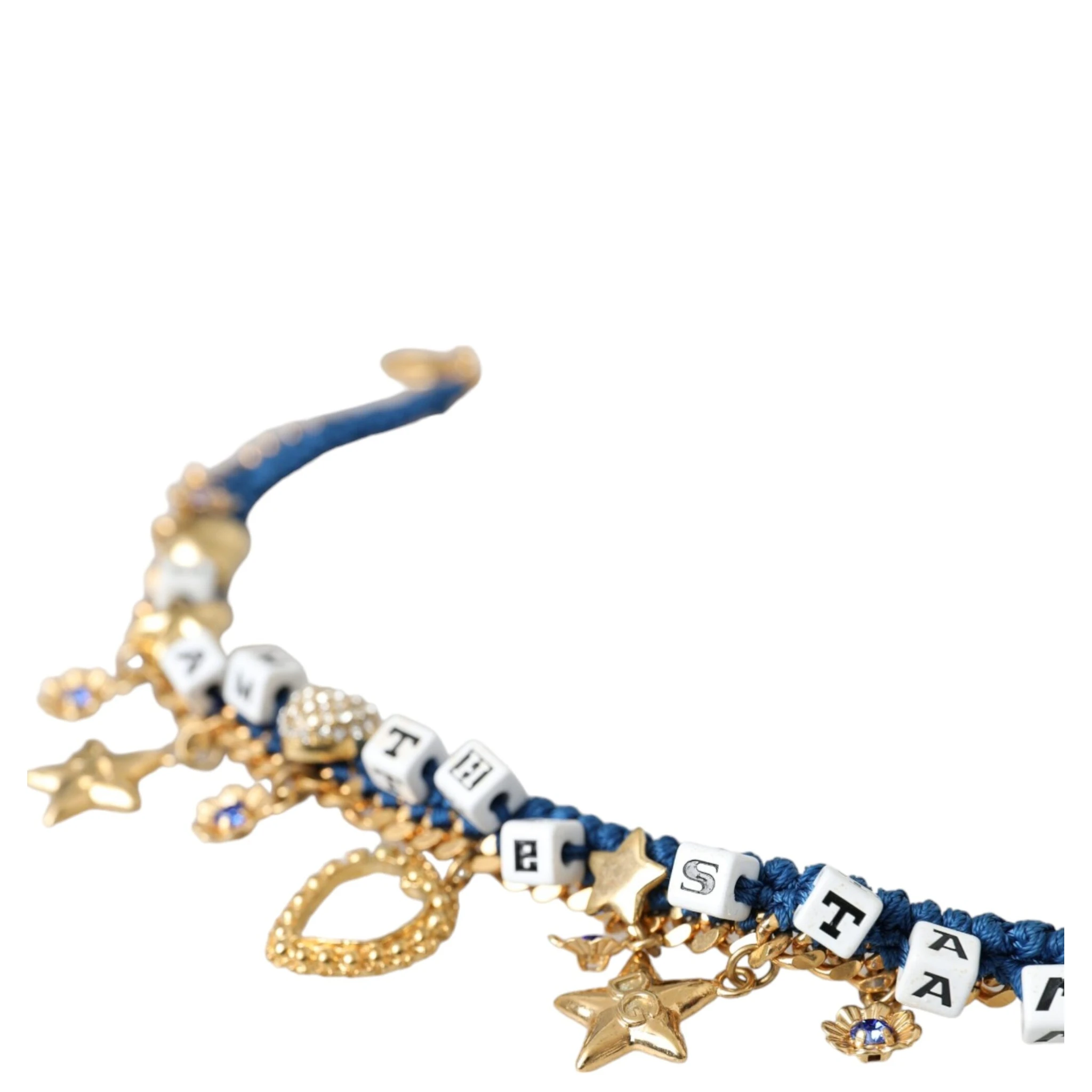 Gold Tone Brass Chain Iam The Star Bracelet