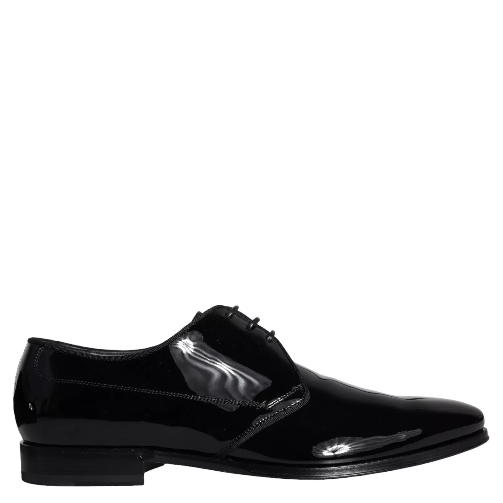 Black Calfskin Leather Derby Men Dress Shoes