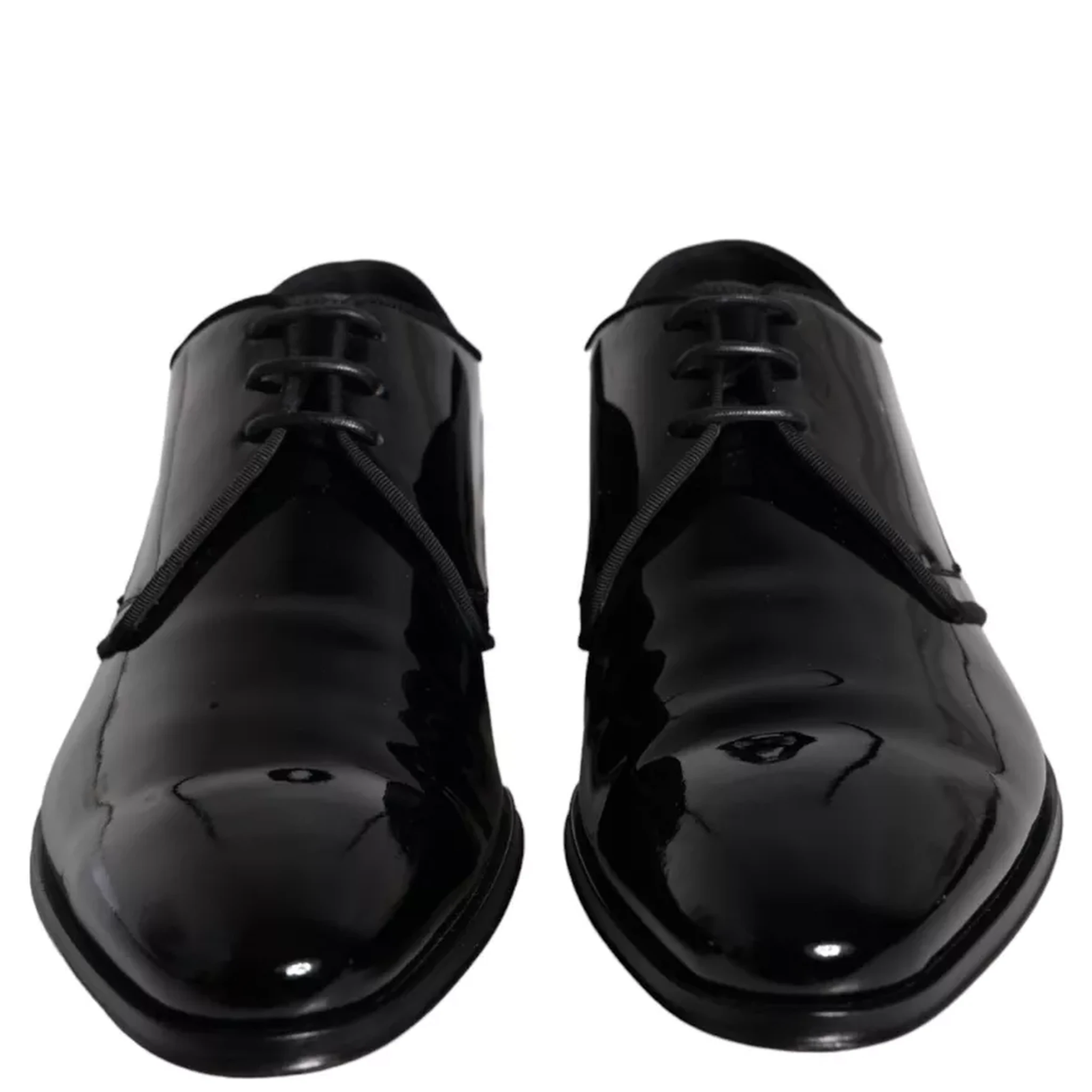 Black Calfskin Leather Derby Men Dress Shoes