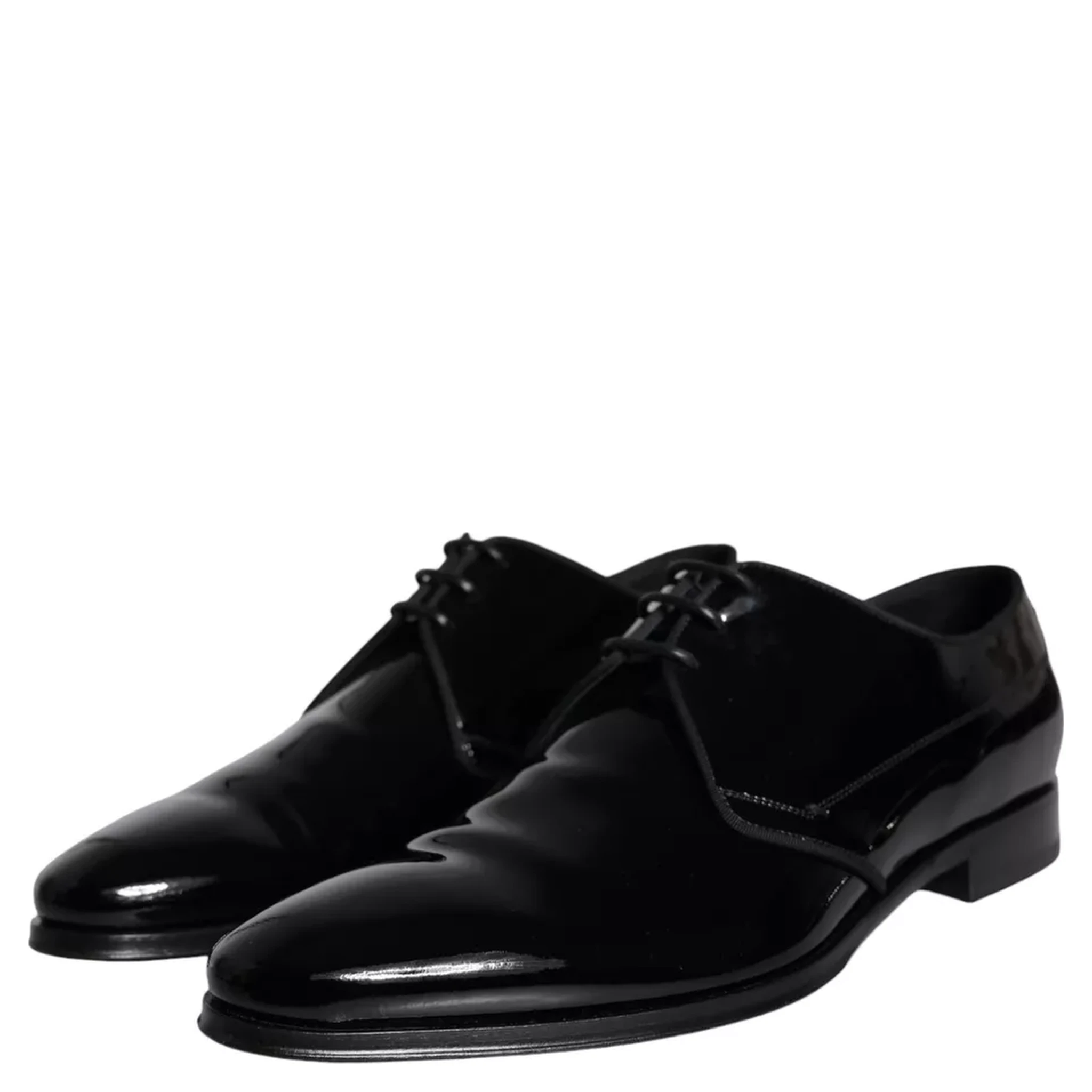 Black Calfskin Leather Derby Men Dress Shoes