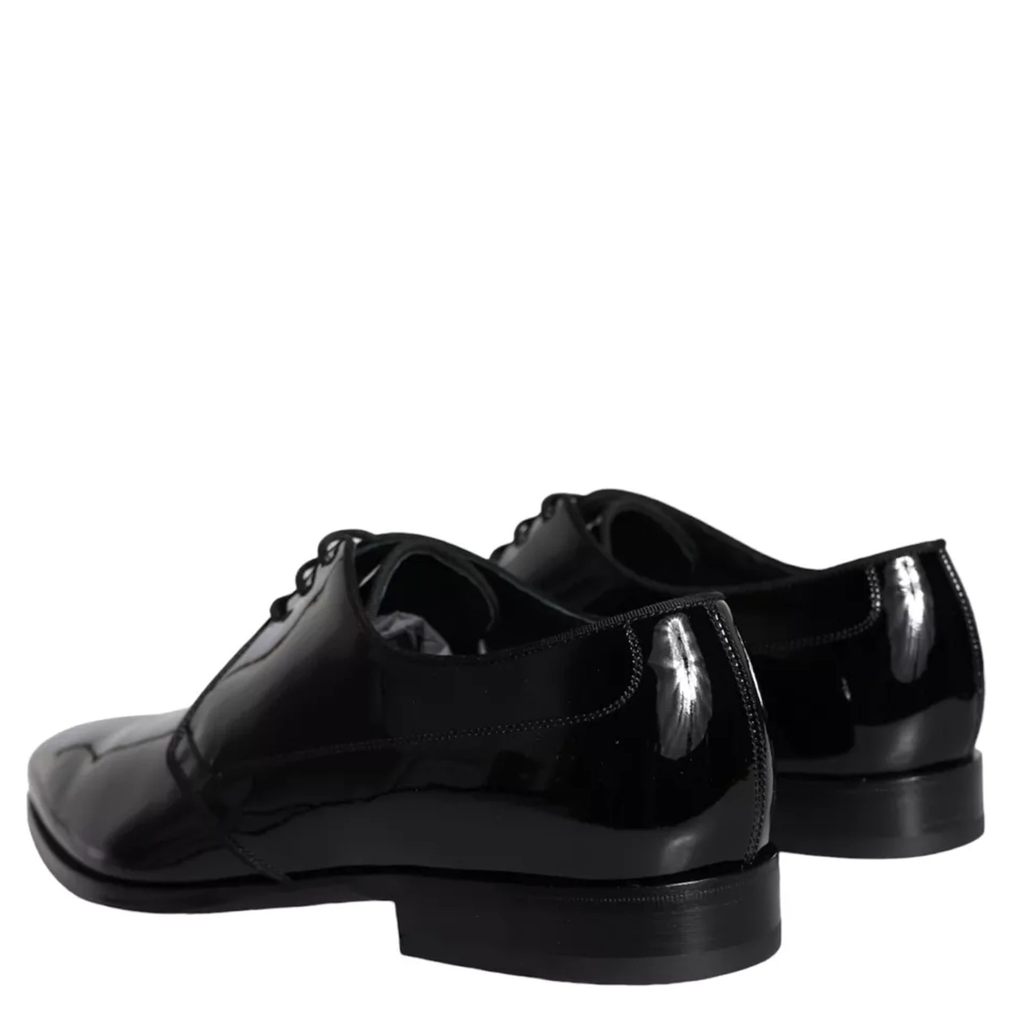 Black Calfskin Leather Derby Men Dress Shoes