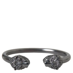 Black Rhodium Lion Bangle Bracelet Women