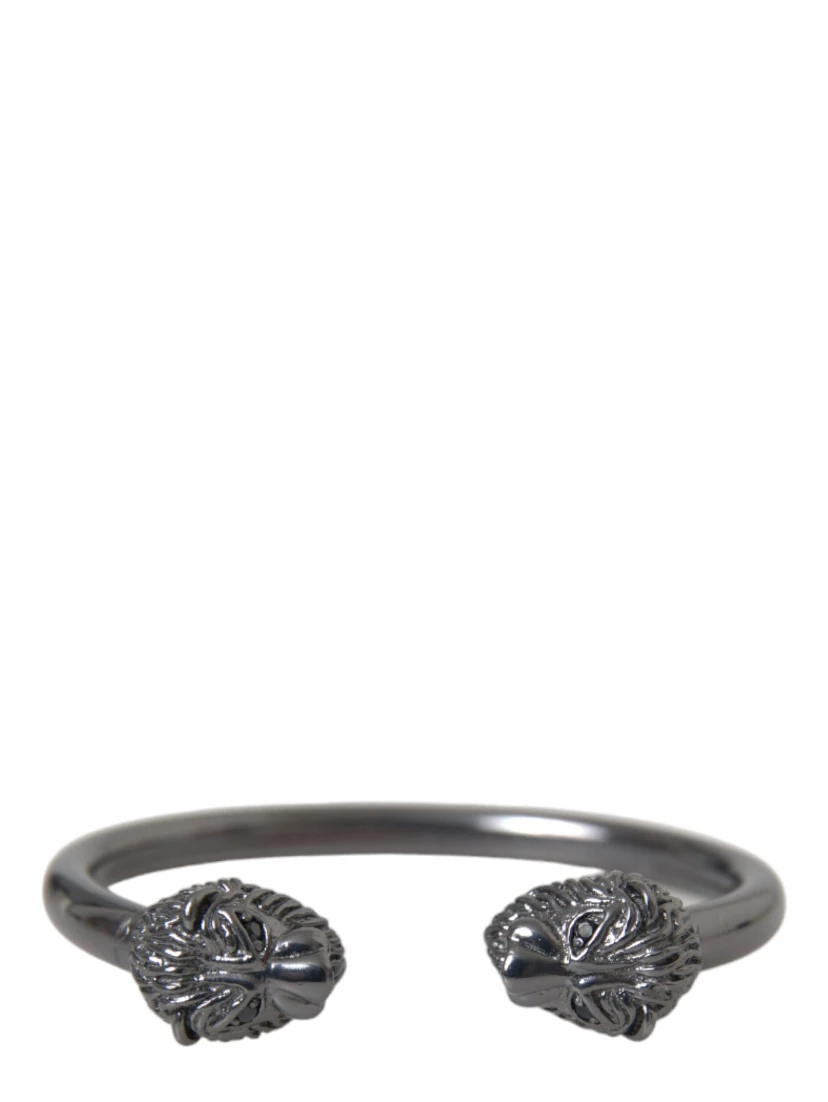 Black Rhodium Lion Bangle Bracelet Women