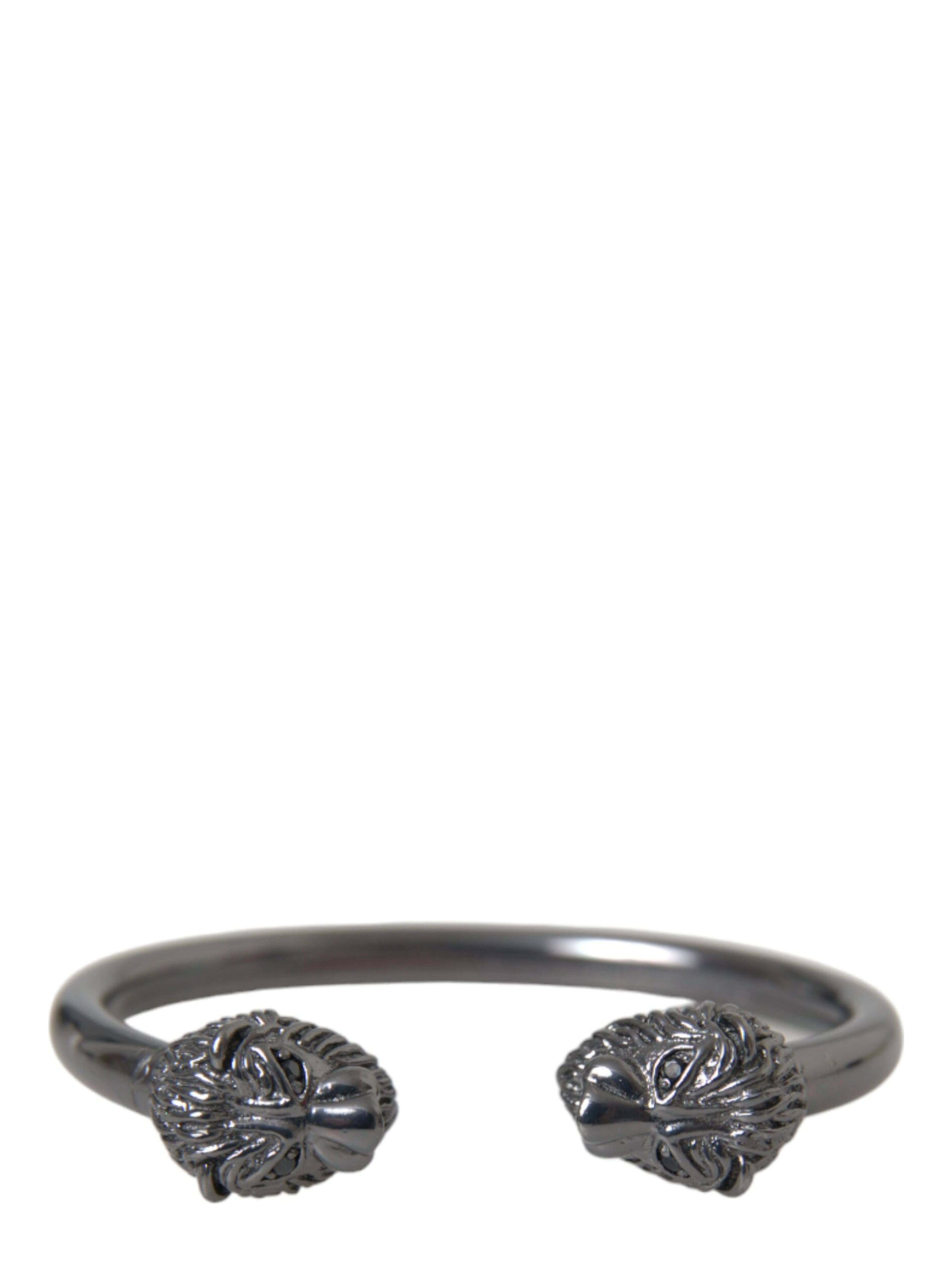 Black Rhodium Lion Bangle Bracelet Women