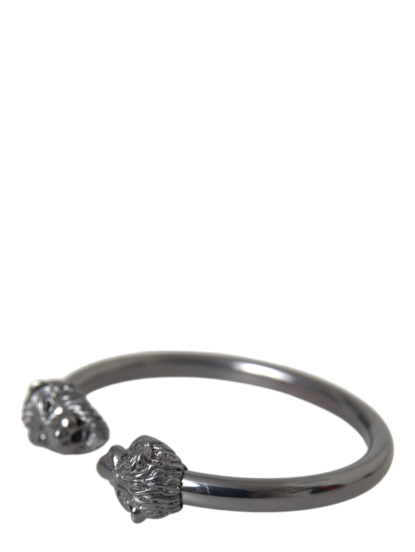 Black Rhodium Lion Bangle Bracelet Women