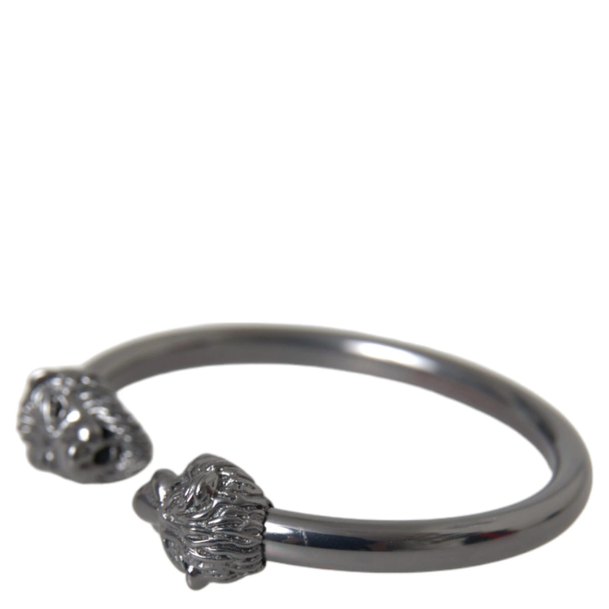 Black Rhodium Lion Bangle Bracelet Women