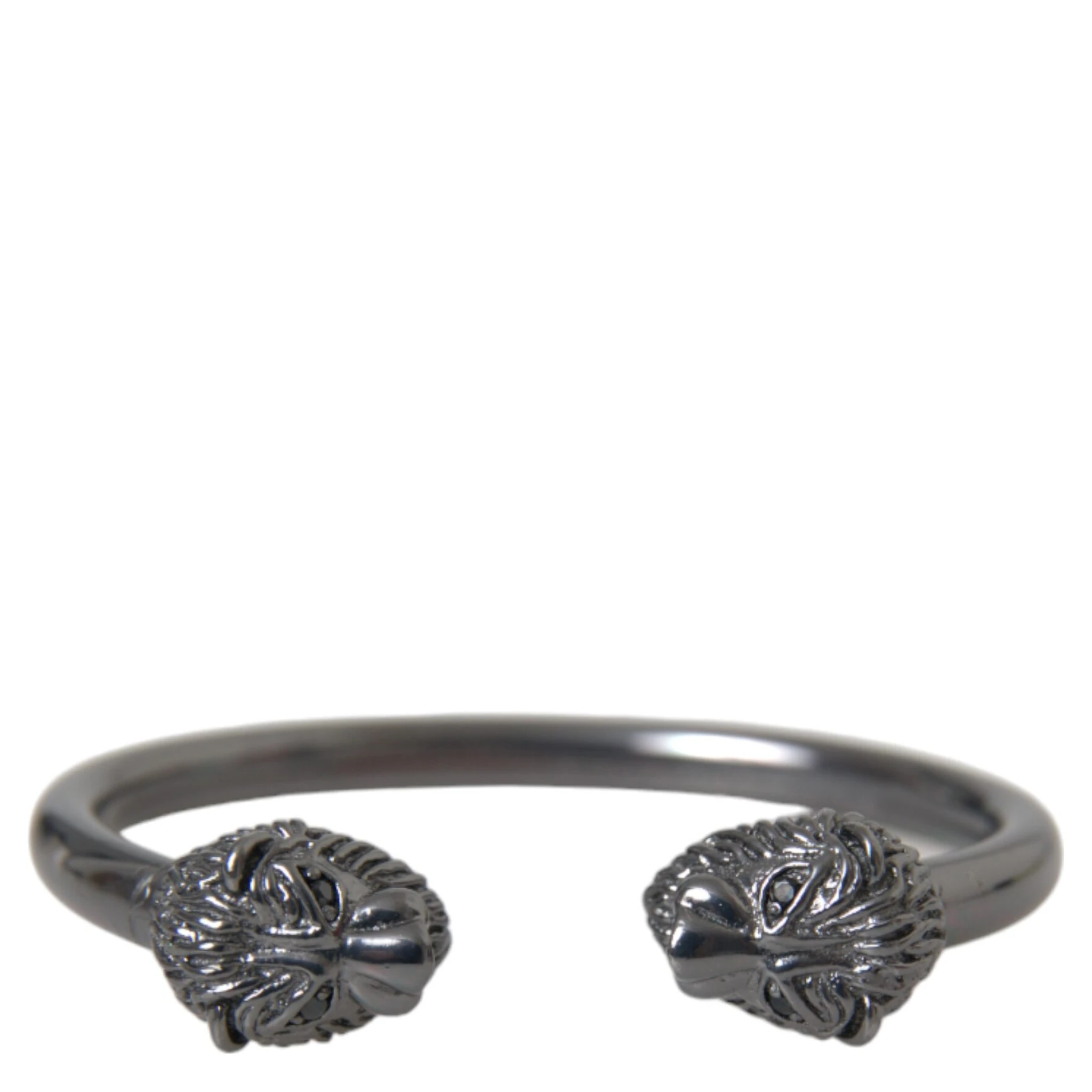 Black Rhodium Lion Bangle Bracelet Women