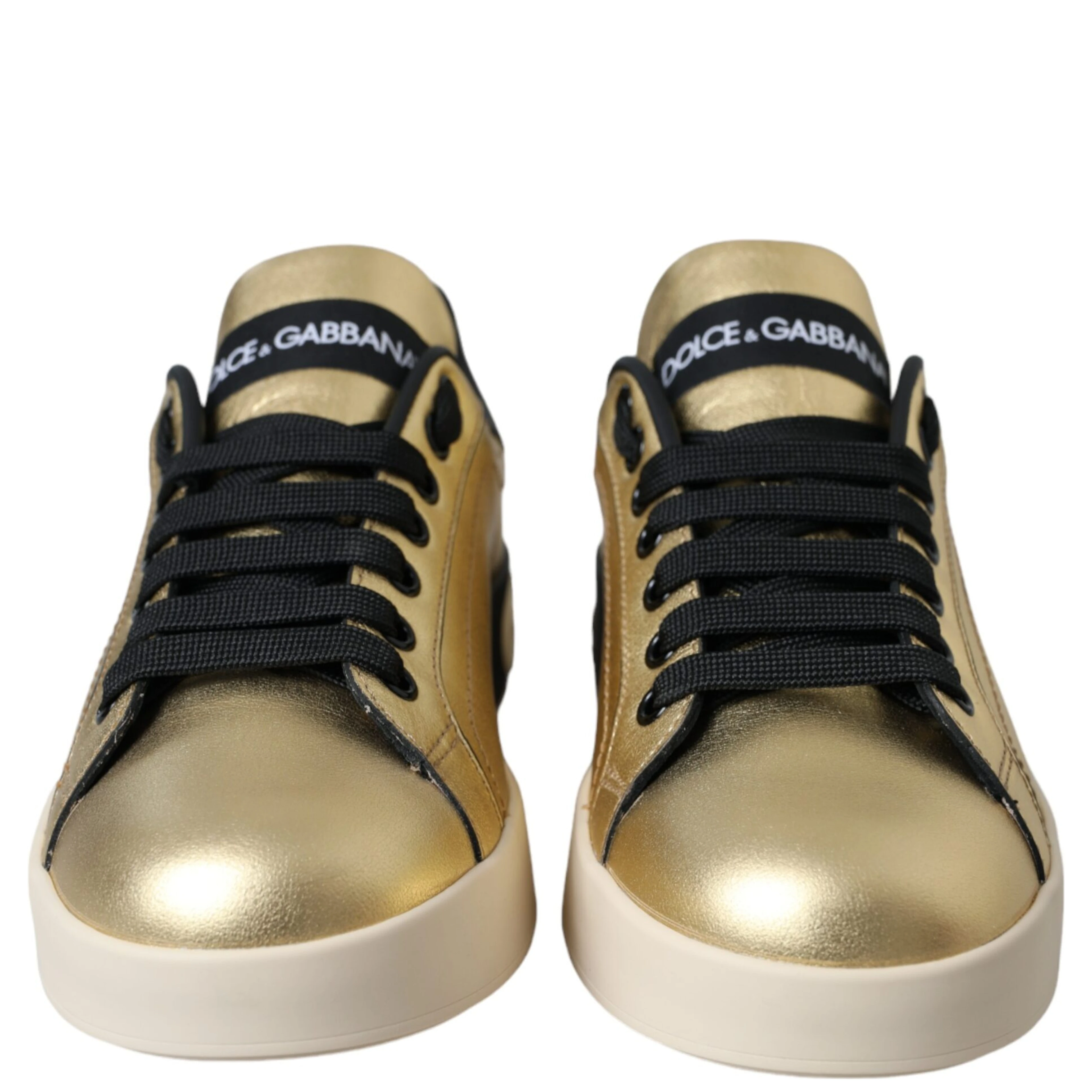 Gold Portofino Calf Leather Sneakers Women Shoes