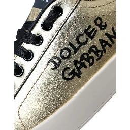 Gold Portofino Calf Leather Sneakers Women Shoes