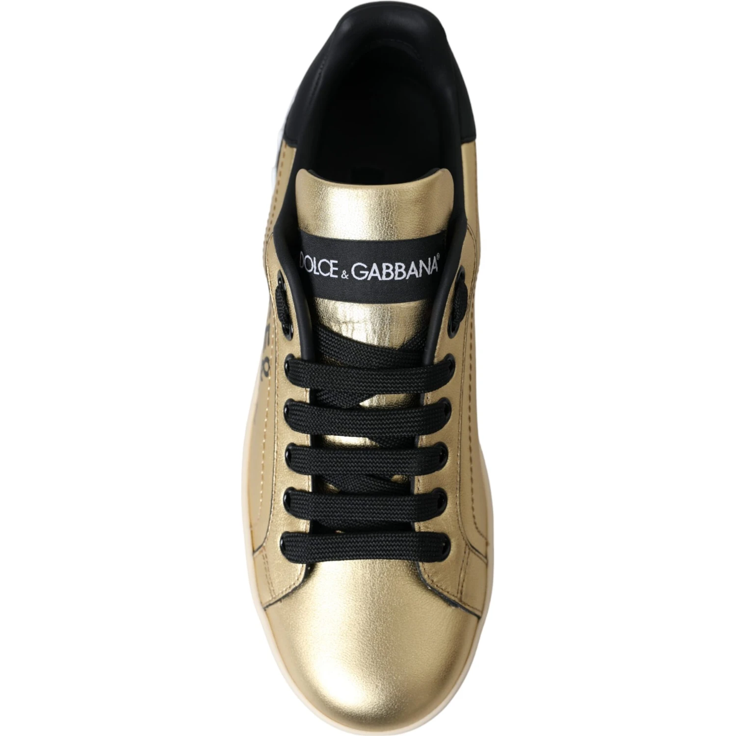 Gold Portofino Calf Leather Sneakers Women Shoes