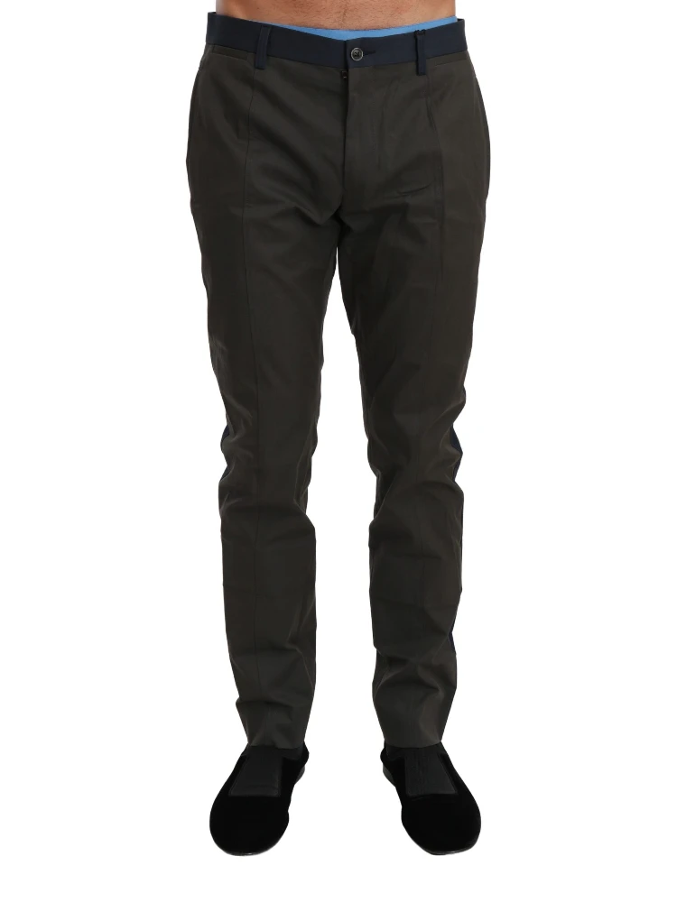 Blue Gray Stripes Trouser Cotton Pants