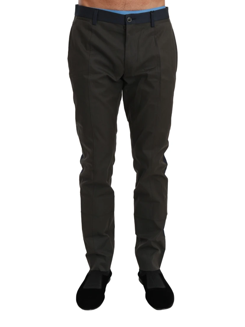 Blue Gray Stripes Trouser Cotton Pants