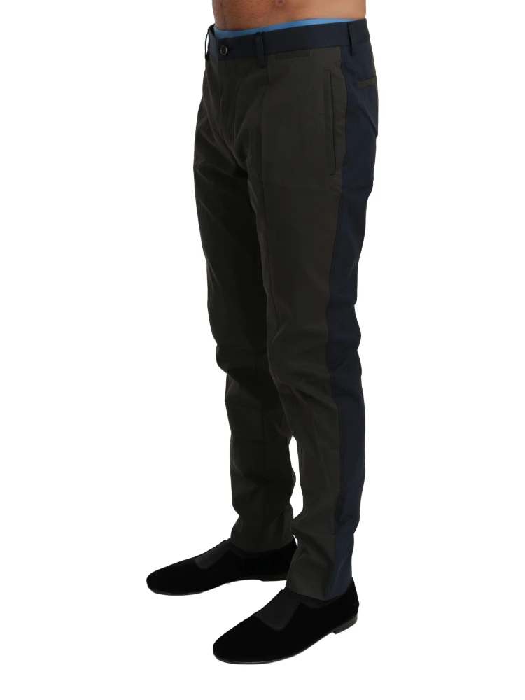 Blue Gray Stripes Trouser Cotton Pants alternative