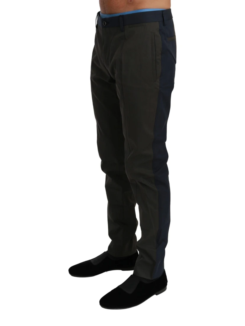 Blue Gray Stripes Trouser Cotton Pants