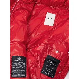 Red Polyamide Full-Length Jacket