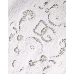 White Viscose Floral Cut Out Cardigan Sweater