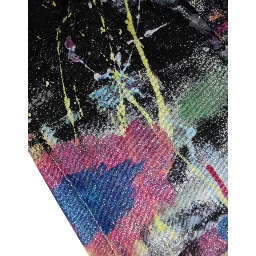 Multicolor Splatter Paint Cotton Skinny Denim Jeans