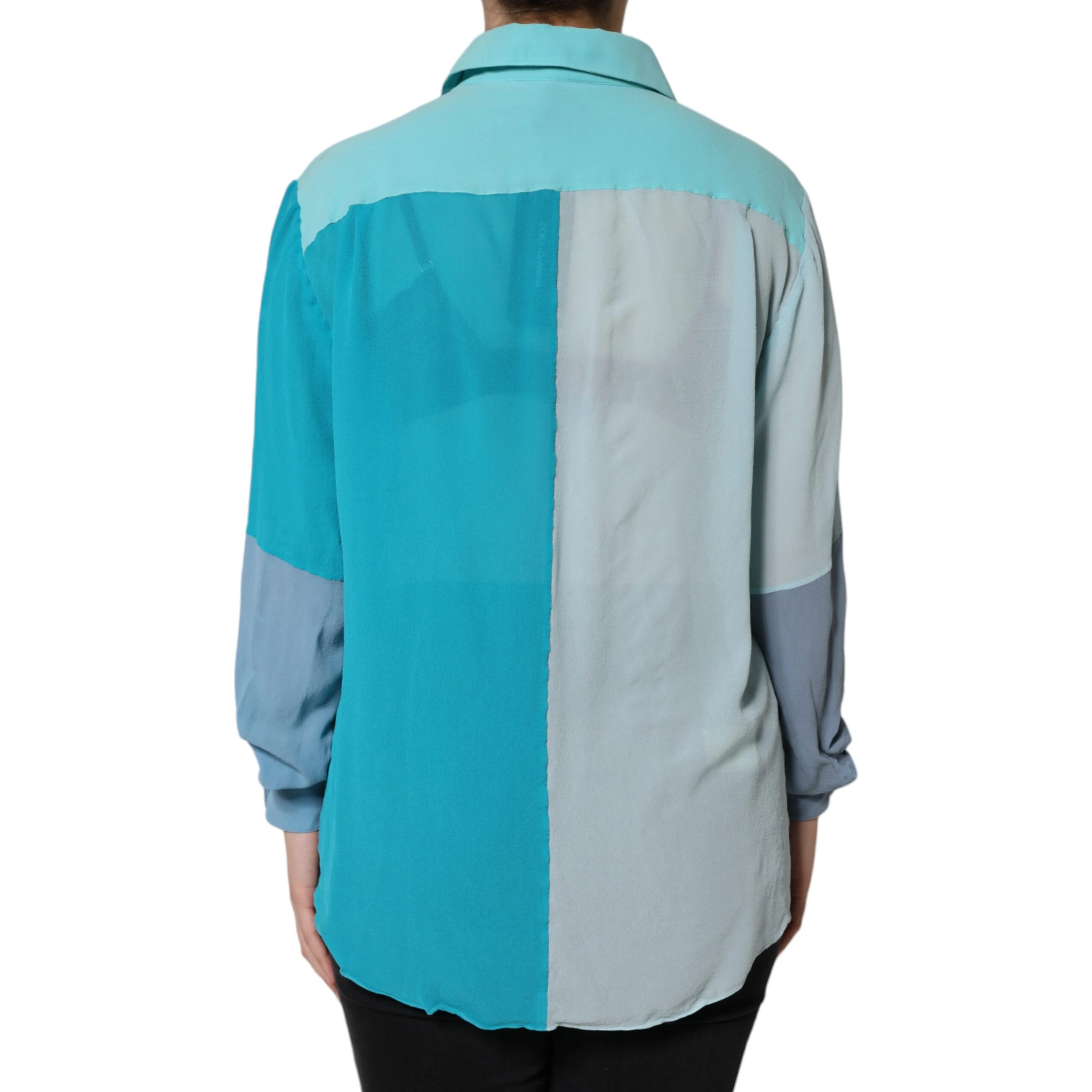Multicolor Long Sleeve Button Blouse Top