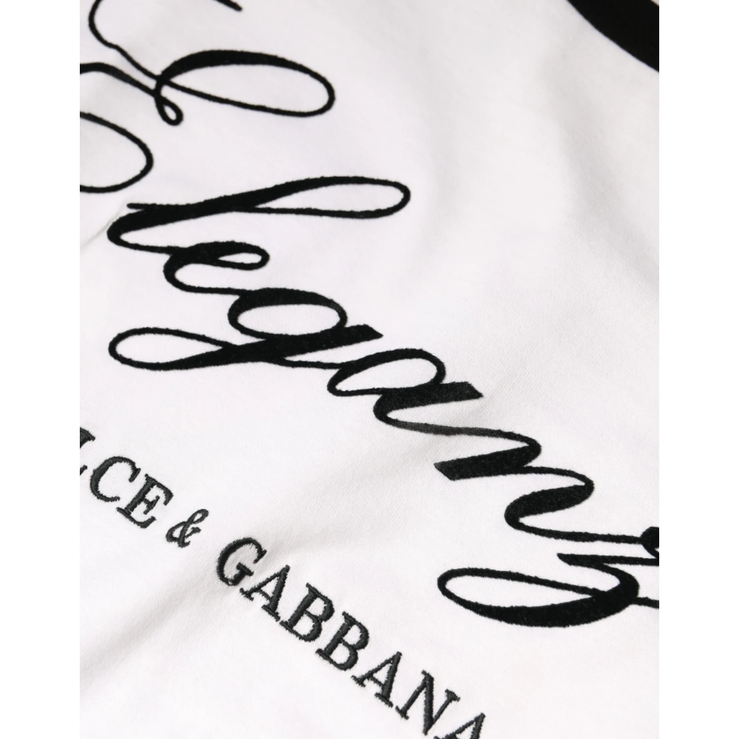 White Eleganza Print Cotton Short Sleeves T-shirt