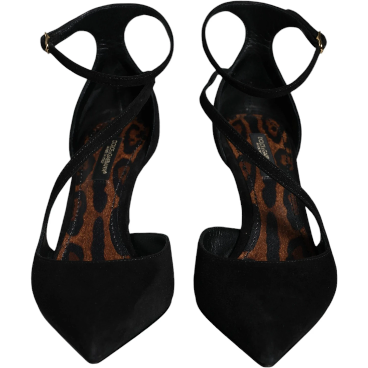 Black Suede Ankle Strap Pumps Heels Shoes
