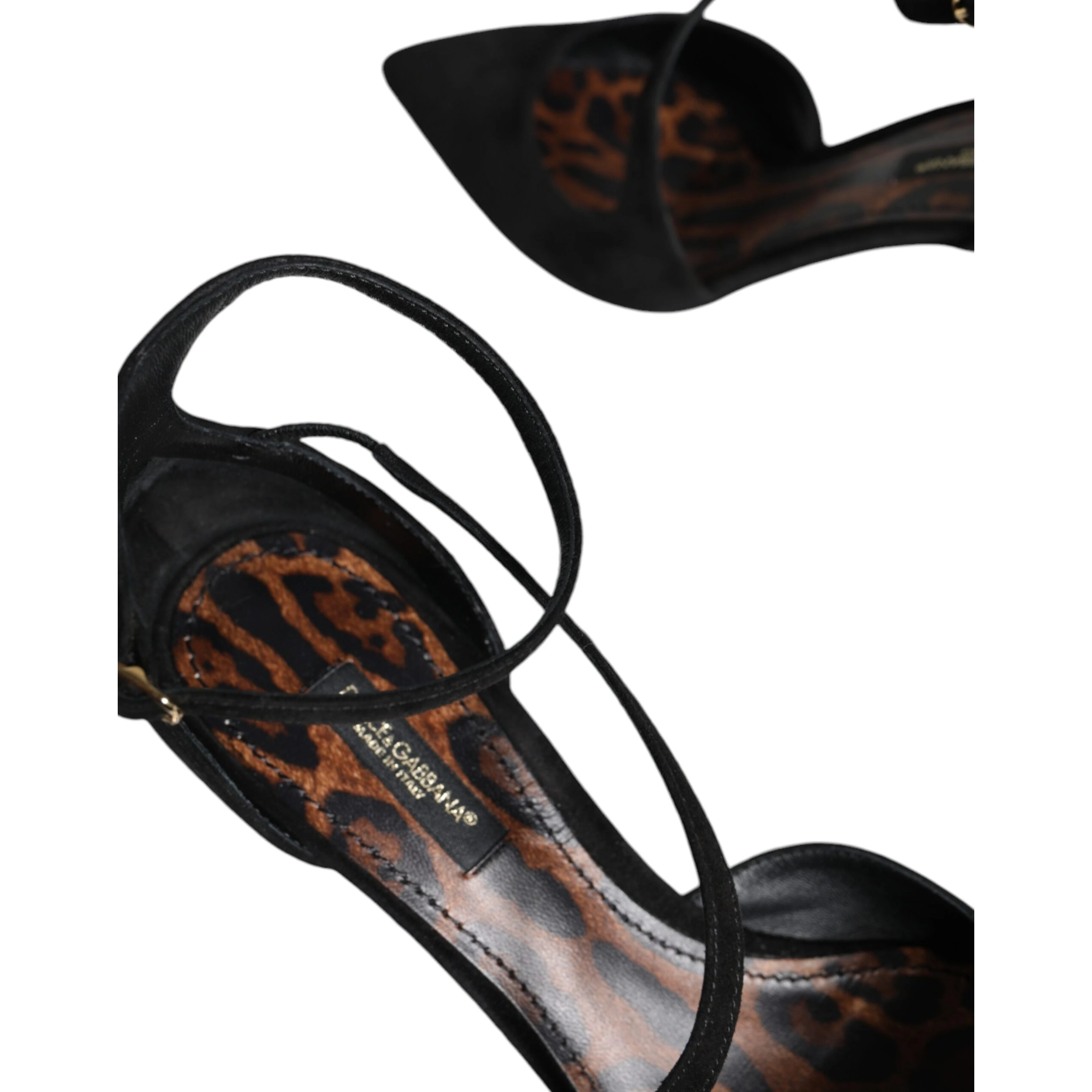 Black Suede Ankle Strap Pumps Heels Shoes