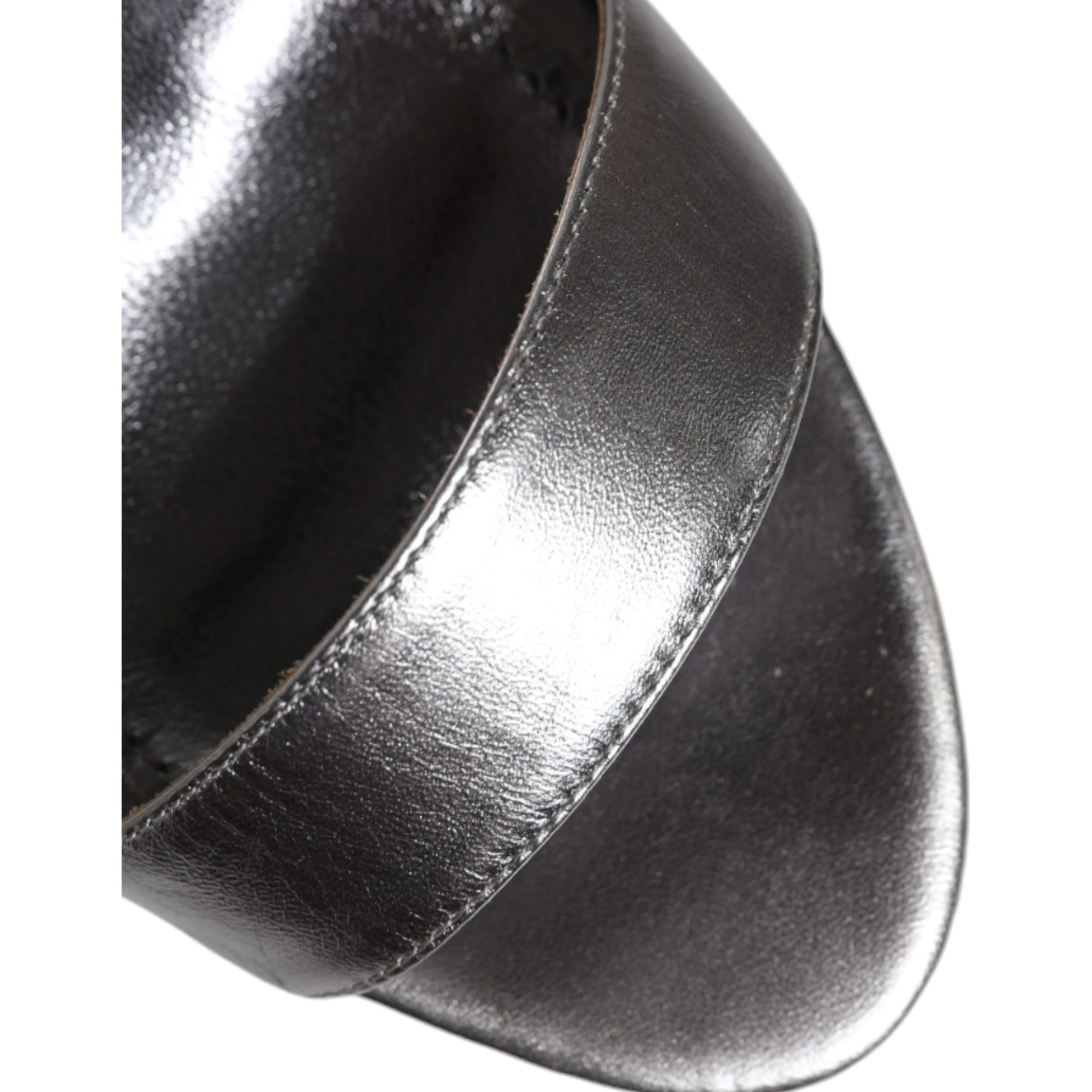 Silver KEIRA Heels Ankle Strap Sandals Shoes