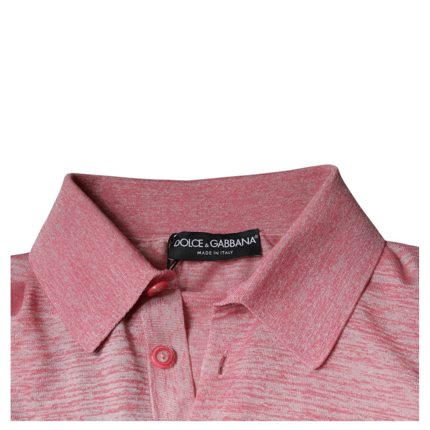 Pink Polyester Long Sleeve Men Polo T-shirt