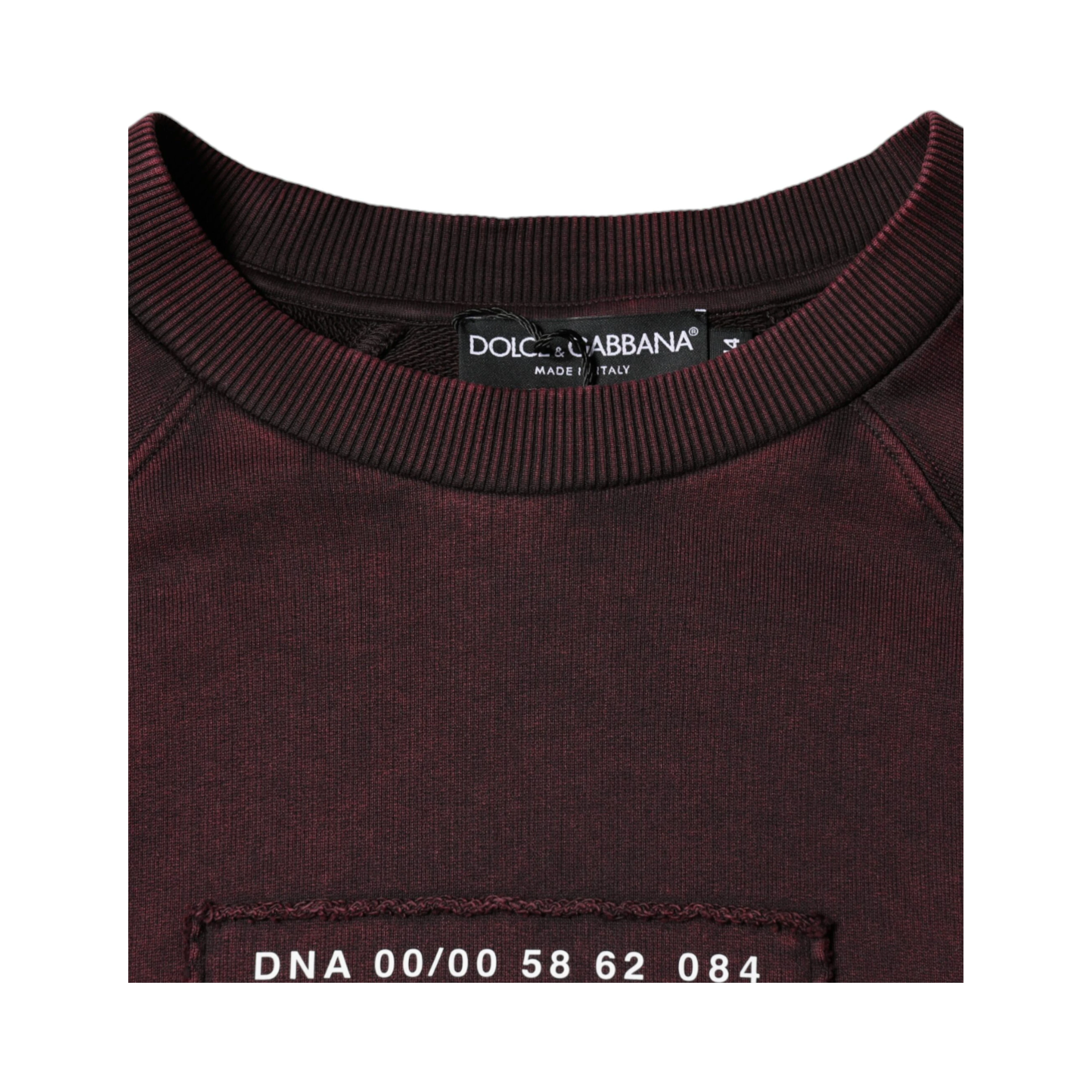 Maroon Logo Crew Neck Men Sweatshirt Sweater