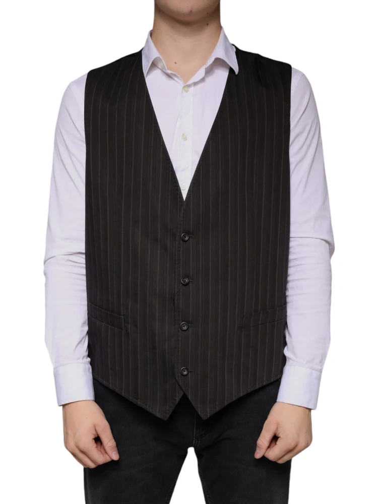 Black Cotton Waistcoat Dress Formal Vest alternative