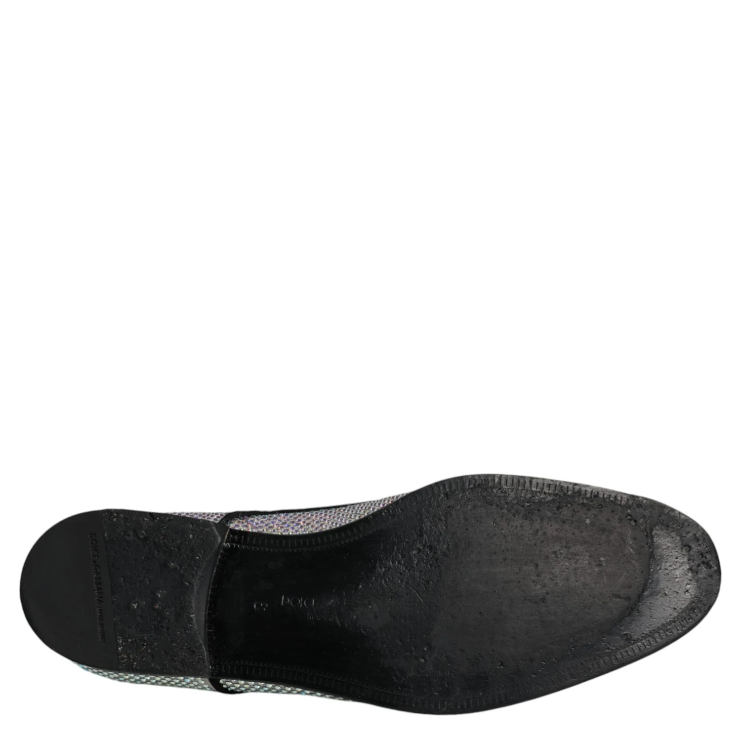 Silver Leather Rhinestones Derby Dress Shoes