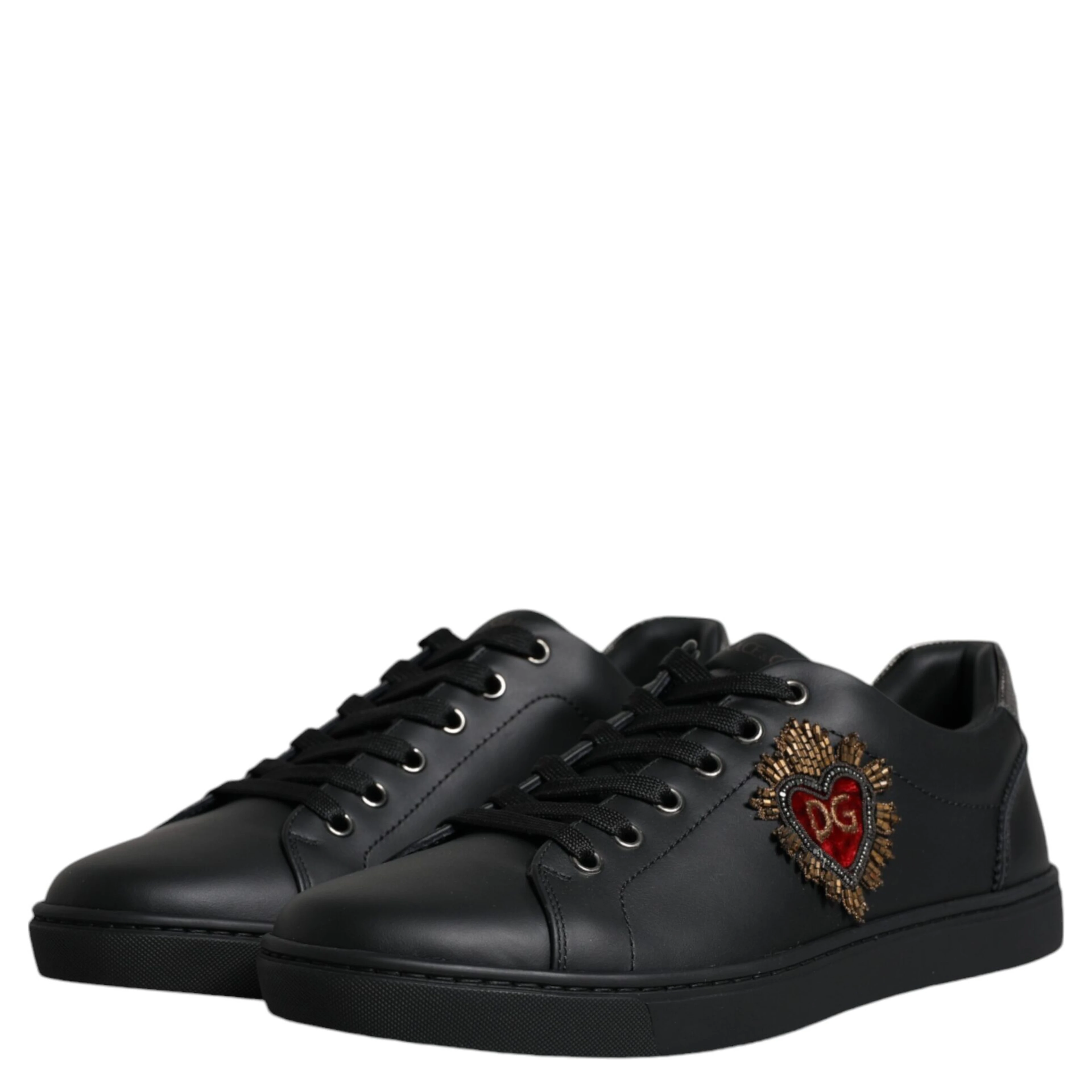 Black London Sacred Heart Men Sneakers Shoes