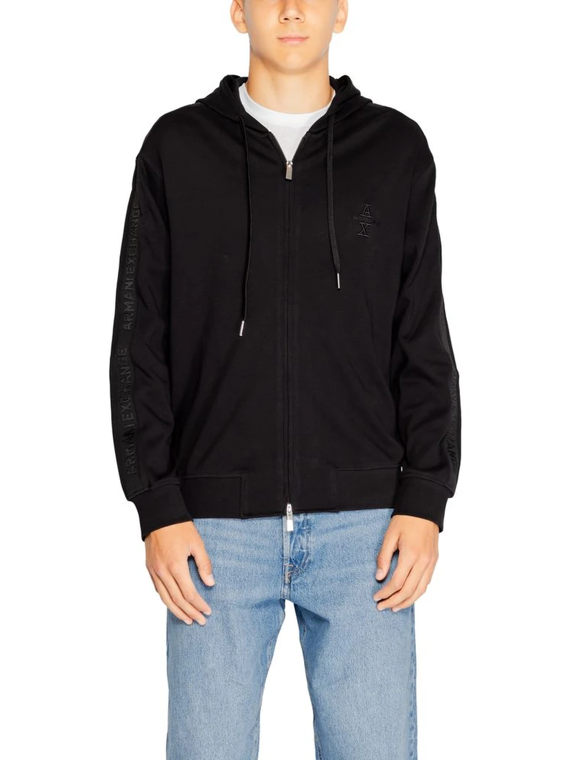 Black Cotton Hoodie