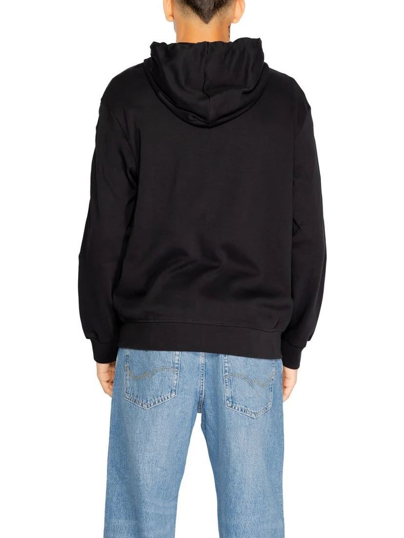 Black Cotton Hoodie