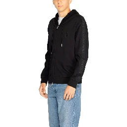 Black Cotton Hoodie