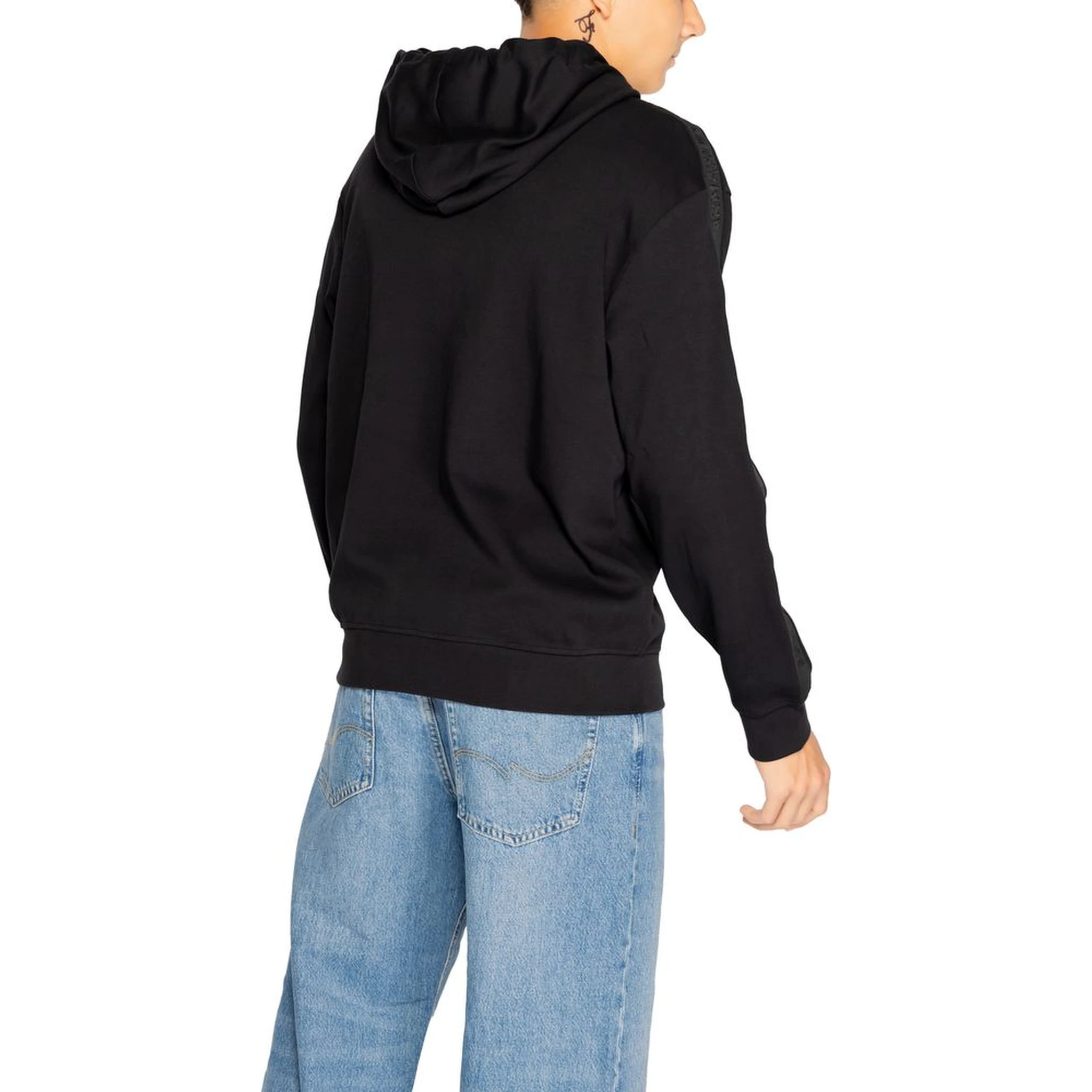 Black Cotton Hoodie