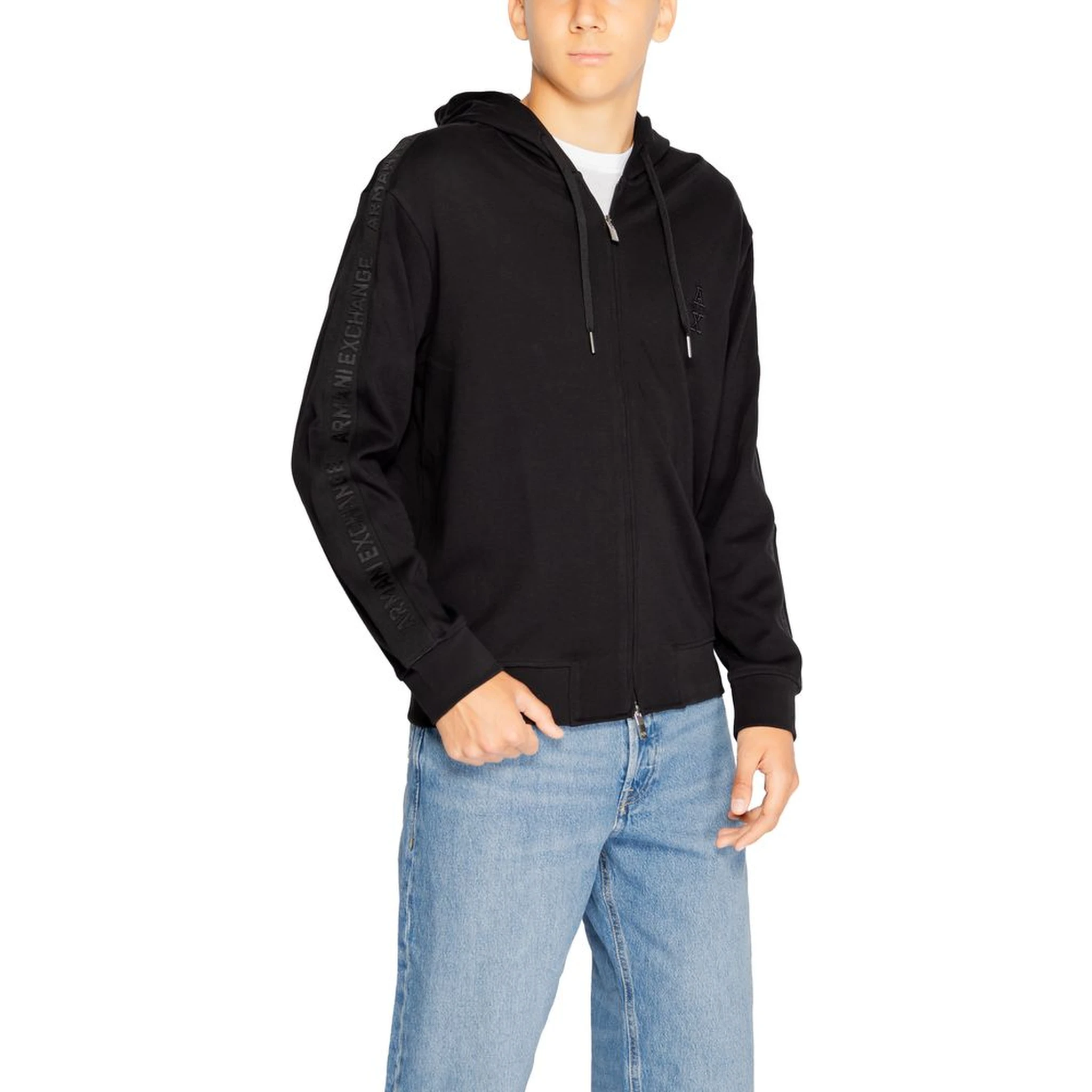 Black Cotton Hoodie
