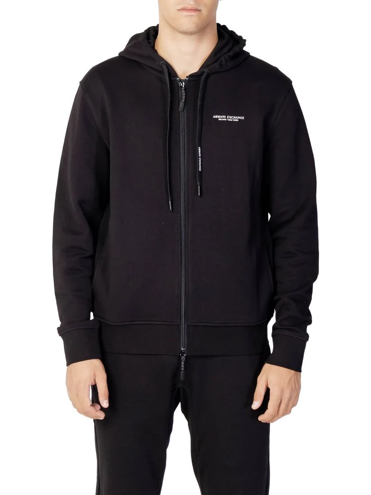 Black Cotton Hoodie