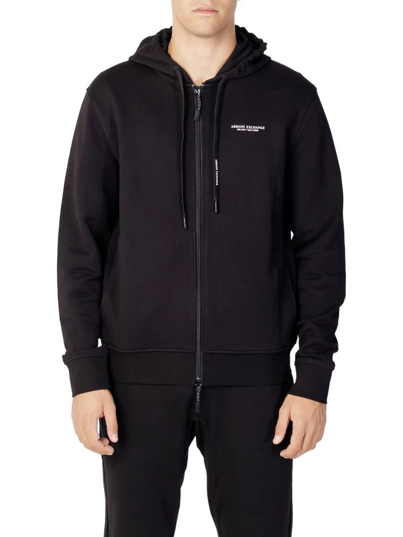 Black Cotton Hoodie