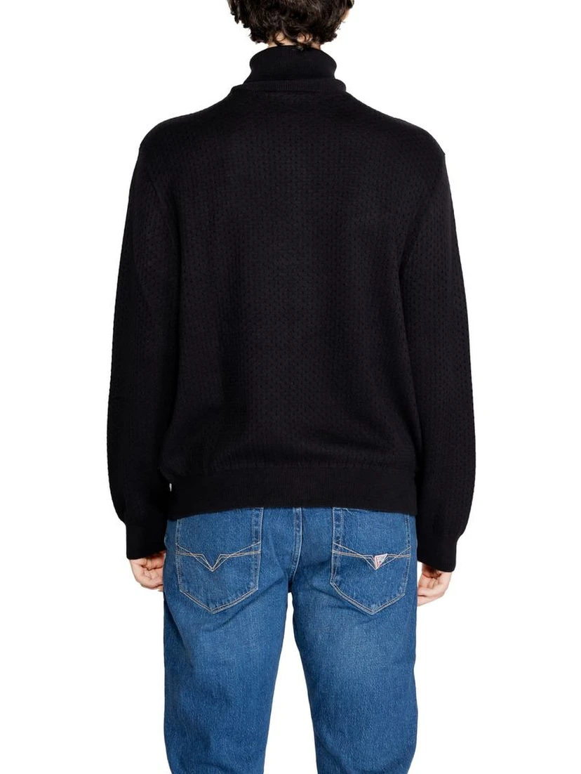 Black Cotton Turtleneck