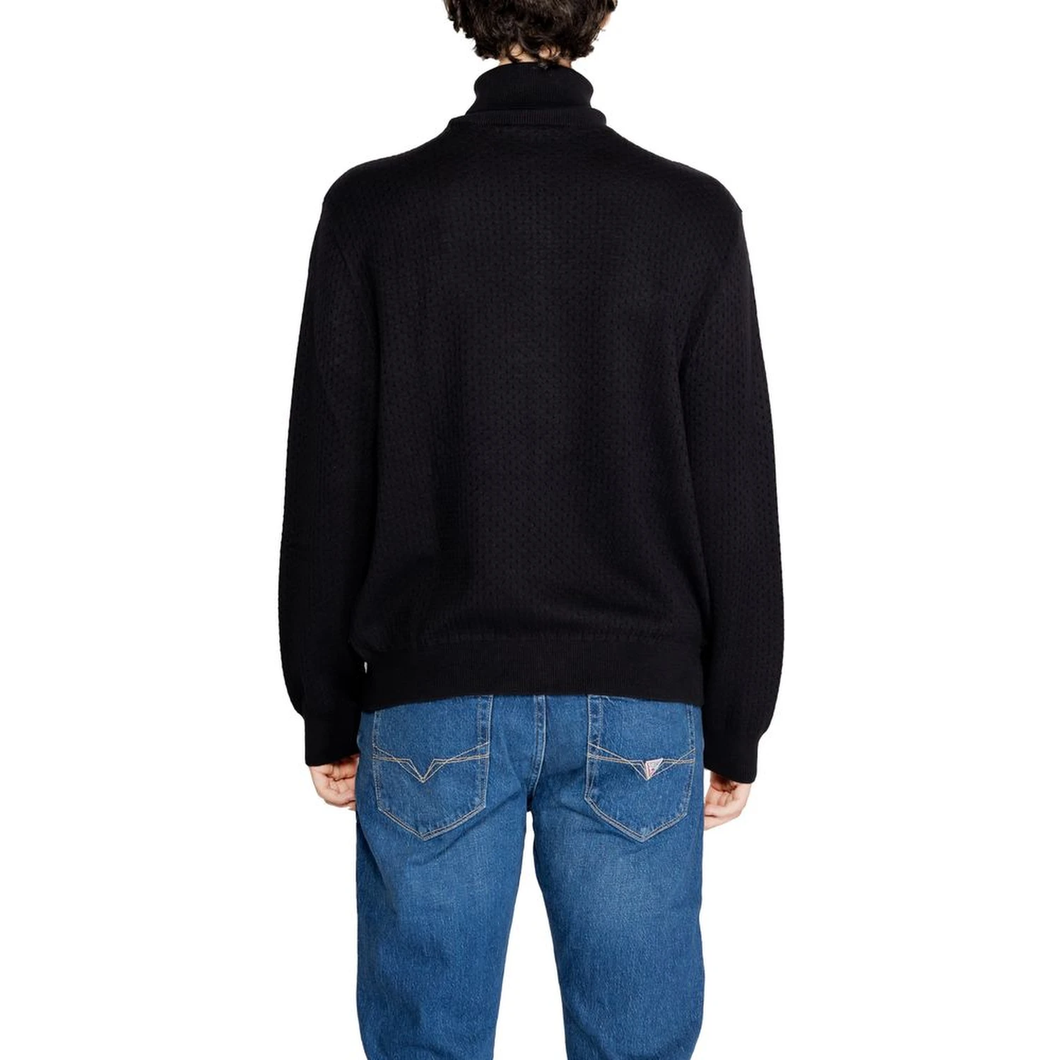 Black Cotton Turtleneck