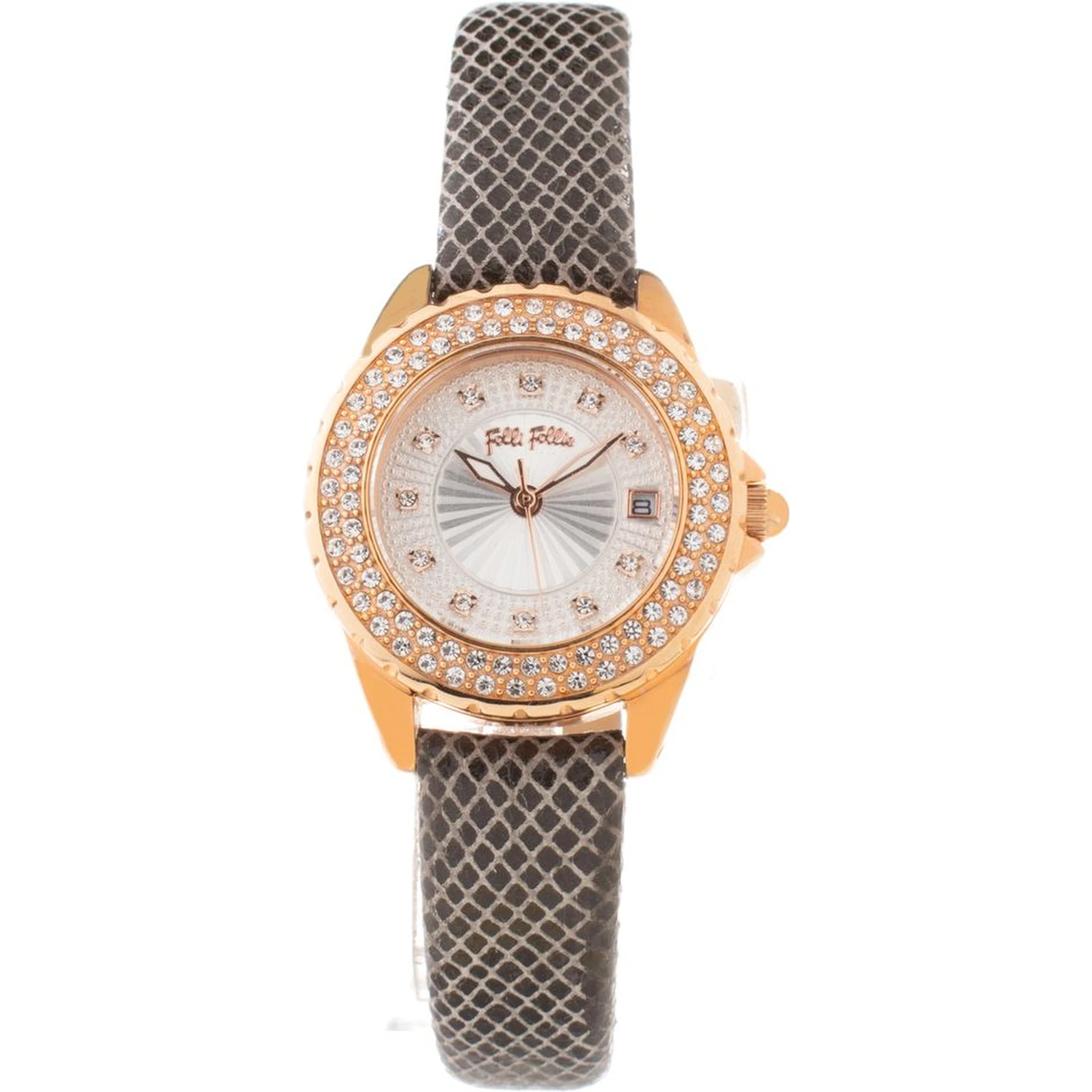 Gray Leather Dress Watch