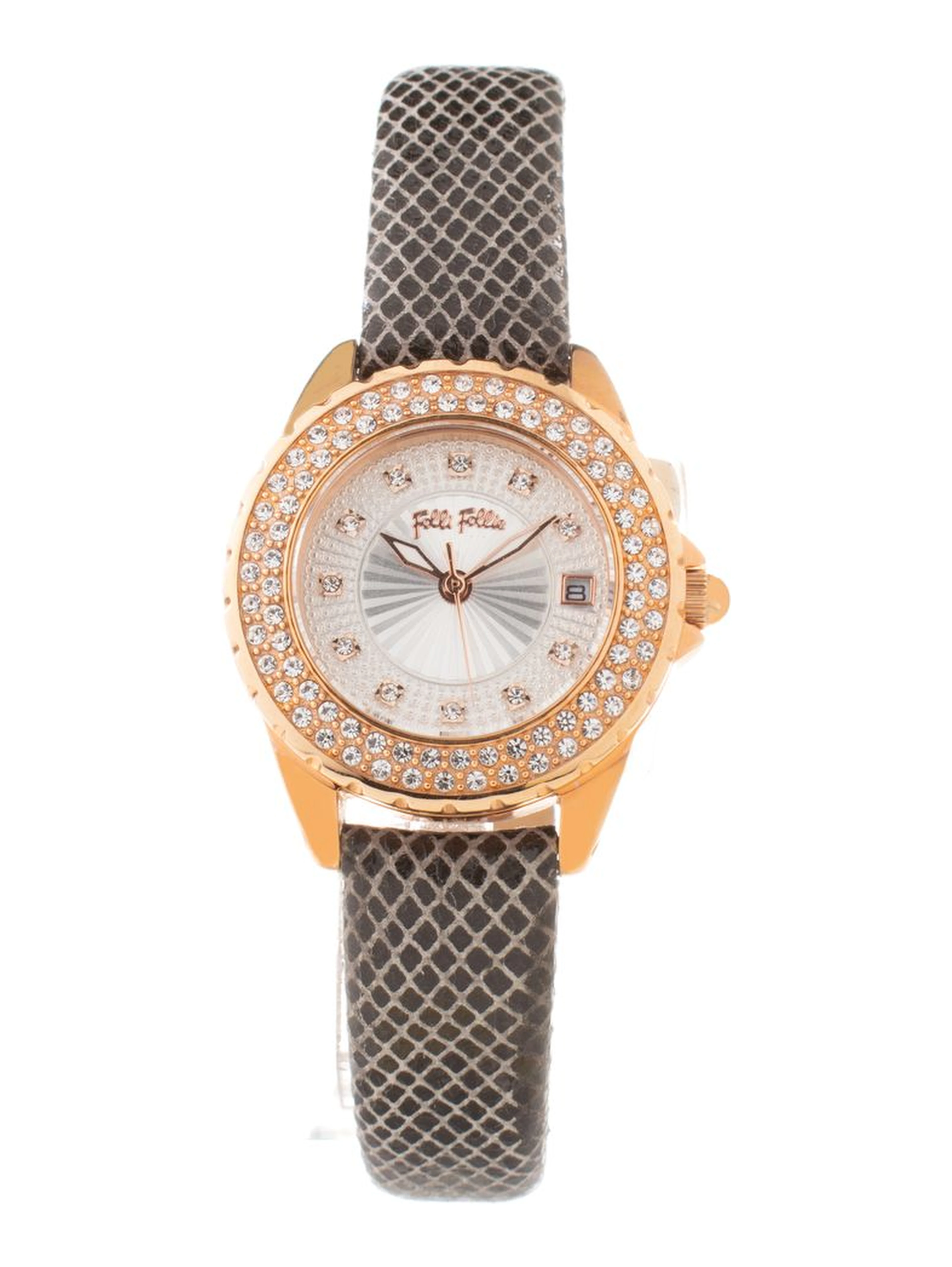 Gray Leather Dress Watch