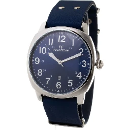 Blue Leather Dress Watch