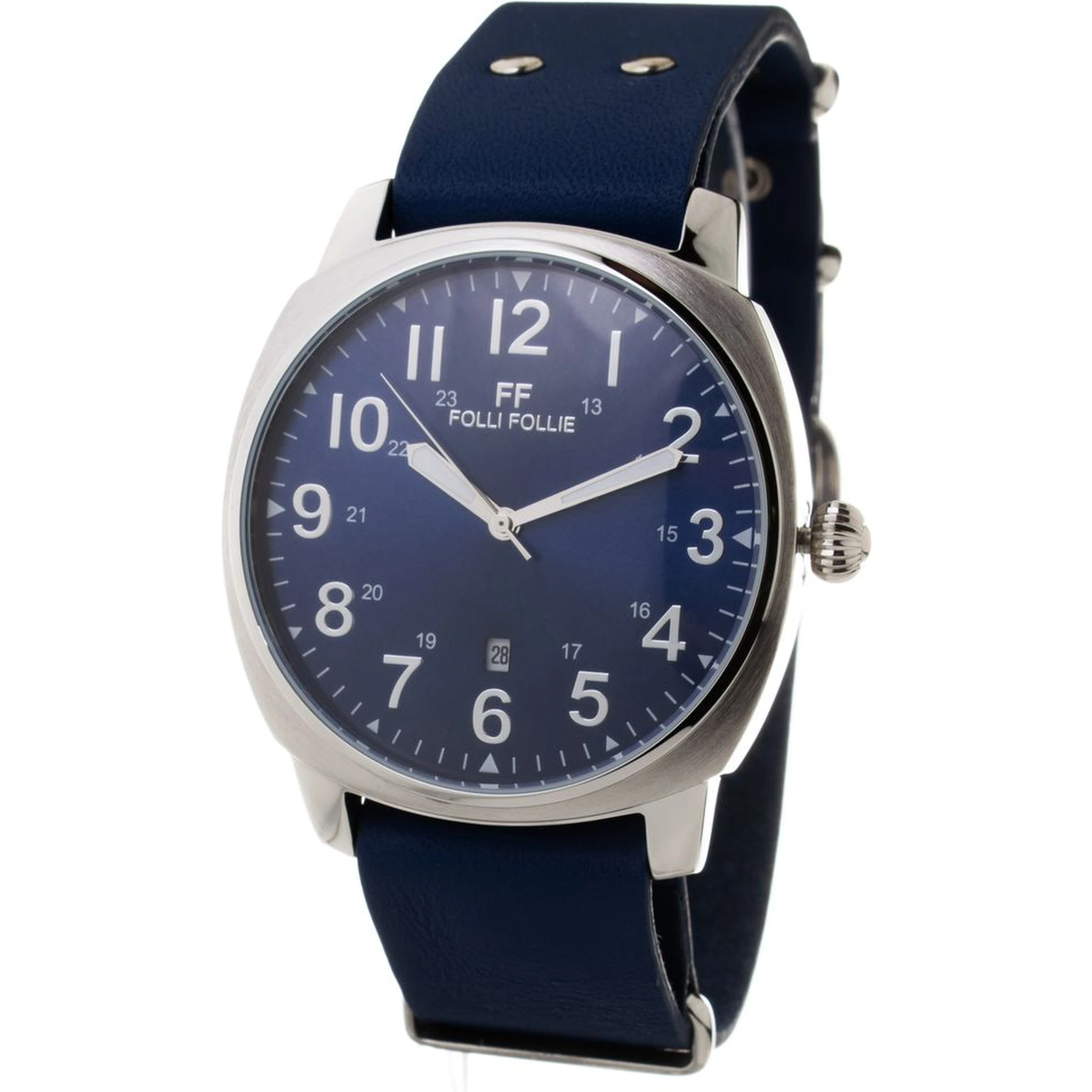 Blue Leather Dress Watch