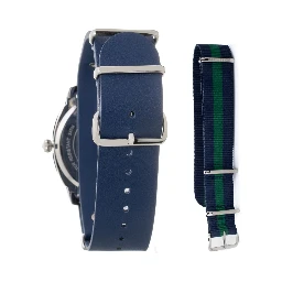 Blue Leather Dress Watch