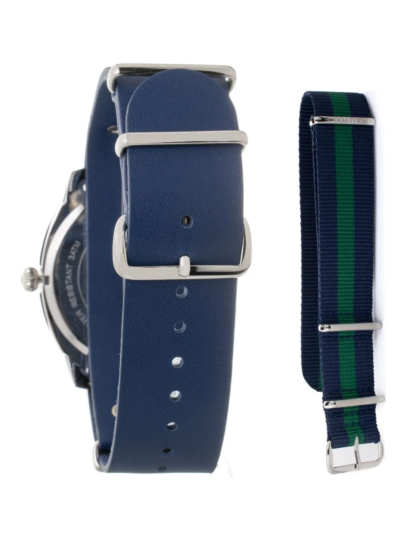 Blue Leather Dress Watch