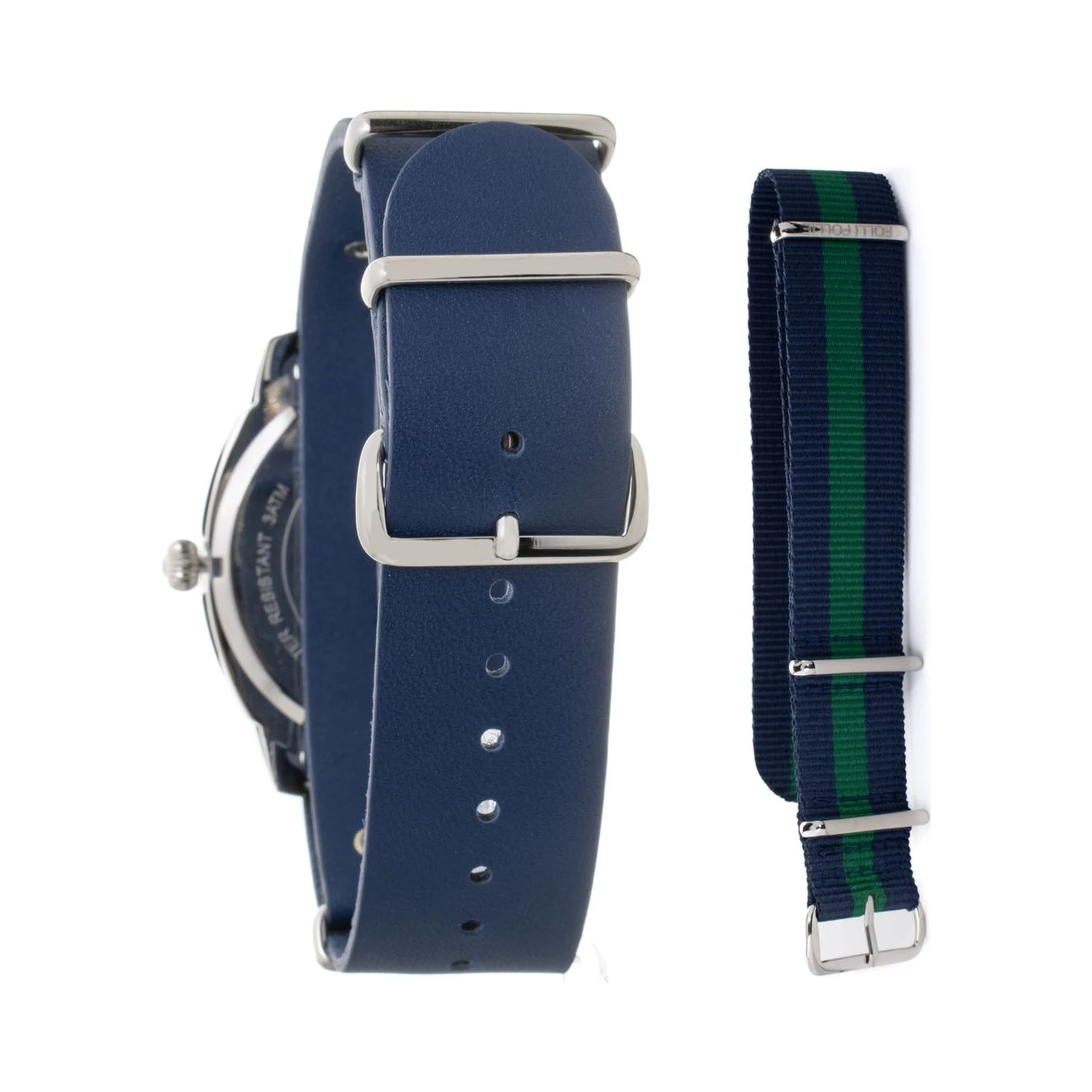 Blue Leather Dress Watch